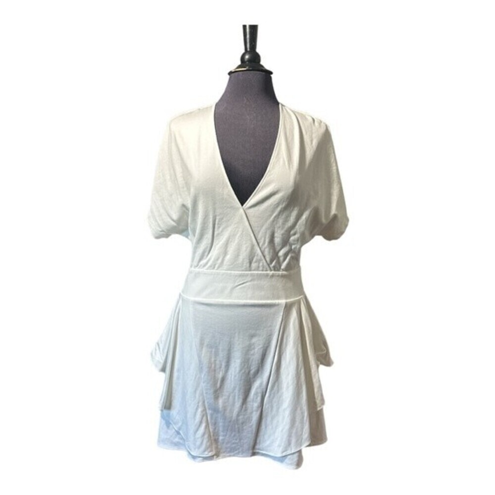 HALSTON HERITAGE Short-Sleeve Drop-Waist Ponté Dress Size 4 - Picture 2 of 6